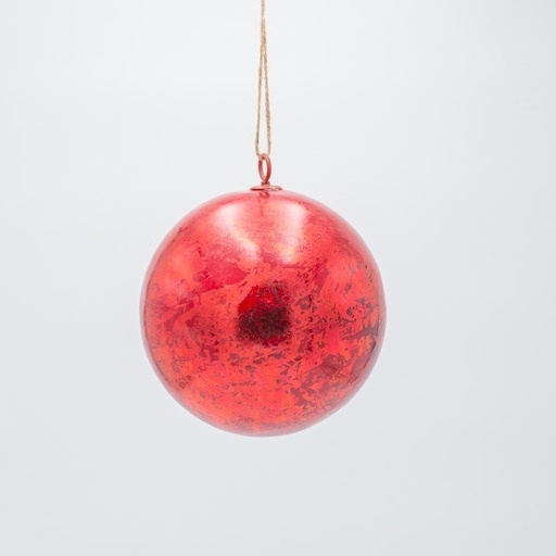 [600-47639] BOLA, ROJO METALIZADO, 15CM