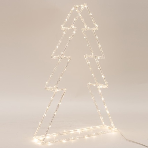 [600-47770] ÁRBOL ACRÍLICO, ADAPTADOR DE 3,5 V, 240 MINI LED BLANCO CÁLIDO, CABLE DE 5 M, 70 X 15 X 120 CM, IP44