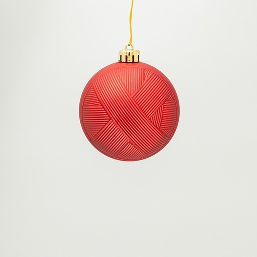 [600-47788] BOLAS DE PLÁSTICO ROJAS CON EFECTO PUNTO, SET DE 6 PIEZAS, 8 CM