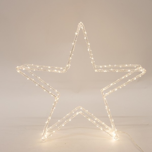 [600-47903] ESTRELLA ACRÍLICA, ADAPTADOR DE 3,5 V, 200 LED BLANCO CÁLIDO, CABLE DE 5 M, 100 X 15 X 97 CM, IP44