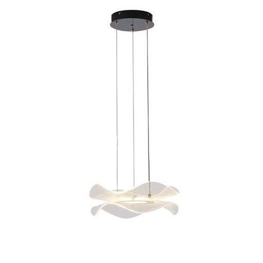 [144-15042] LÁMPARA DE TECHO COLGANTE LED 34W 3024lm 3000K Ø340mm NEGRO ARTE ILLUMINA FIRENZE