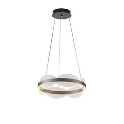 LÁMPARA COLGANTE ACRÍLICAS REDONDA LED 48W 4320lm 3000K Ø400mm PLATA ARTE ILLUMINA TORINO