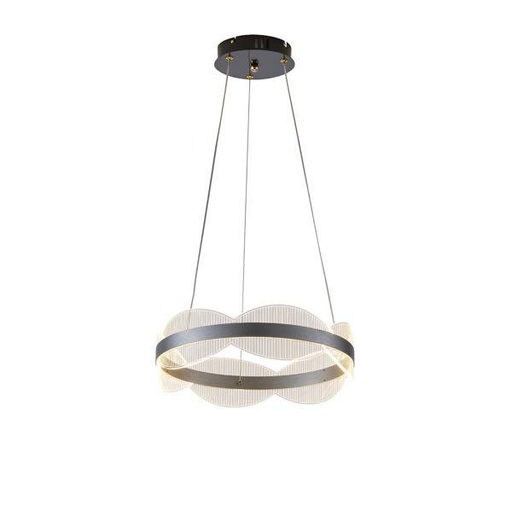[144-15043] LÁMPARA COLGANTE ACRÍLICAS REDONDA LED 48W 4320lm 3000K Ø400mm PLATA ARTE ILLUMINA TORINO