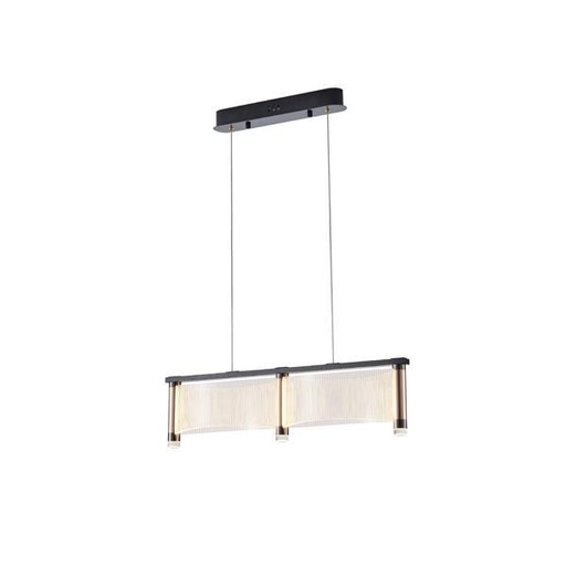 [144-15046] LÁMPARA COLGANTE ACRÍLICO LED 2 LUCES LED 2Χ16W 3024lm 3000K 600x270x175mm ORO FRANCÉS ARTE ILLUMINA RAVENA