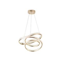 LÁMPARA COLGANTE ALUMINIO LED 38W 3000lm 3000K 500x1200mm ORO ARTE ILLUMINA SATURN