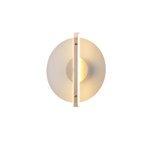 [144-15086] APLIQUE DE PARED ALUMINIO-CRISTAL LED 10W 1200lm 3000K 340x120x300mm DISCO ÁMBAR ARTE ILLUMINA