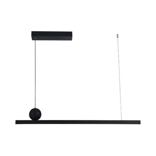 [144-16022] LÁMPARA DE TECHO COLGANTE LINEAL "TRAMA" LED 25W L118xH13cm, 3CCT NEGRO ARTE ILLUMINA