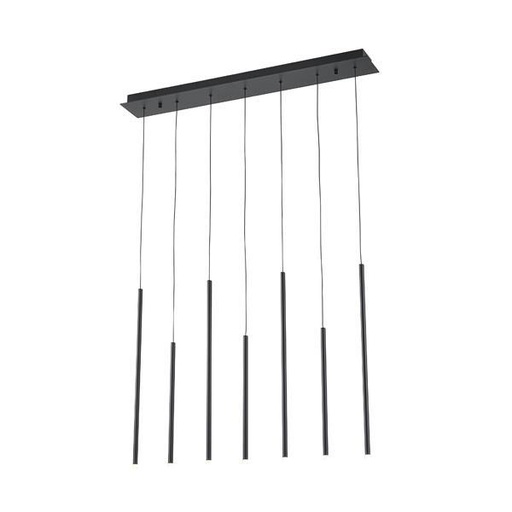 [144-16083] LÁMPARA DE TECHO COLGANTE ALUMINIO LED 16W 960lm 3000K 940x1500x130mm NEGRO ARTE ILLUMINA CASCADE