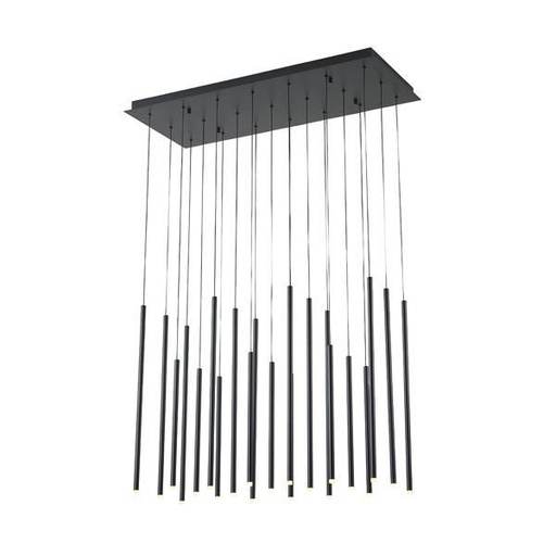 [144-16084] LÁMPARA DE TECHO COLGANTE ALUMINIO LED 47W 2820lm 3000K 940x1500mm NEGRO ARTE ILLUMINA CASCADE