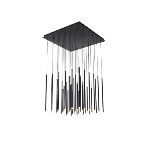 [144-16085] LÁMPARA DE TECHO COLGANTE ALUMINIO LED 72W 4320lm 3000K 800x1500mm NEGRO ARTE ILLUMINA CASCADE