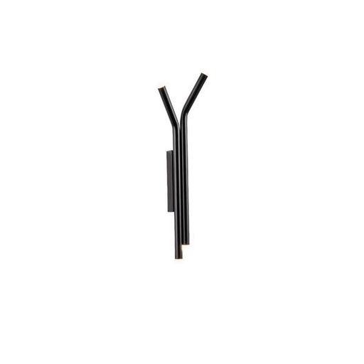 [144-16086] APLIQUE DE PARED ALUMINIO LED 10W 600lm 3000K 400x75mm NEGRO ARTE ILLUMINA CASCADE