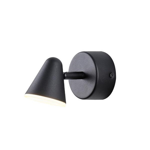 [144-16094] APLIQUE DE PARED 5W 300lm 3000K 80x135mm NEGRO ARTE ILLUMINA CAMPANELLE