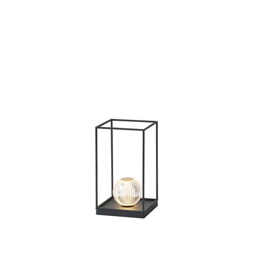 [144-16111] LÁMPARA DE MESA APLIQUES LED 4W 180x320mm 90lm 3000K NEGRO ARTE ILLUMINA BOX