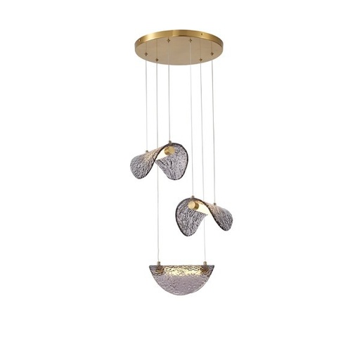 [144-18005] LÁMPARA COLGANTE ALUMINIO 6W 468lm 3000K Ø425mm GRIS BRONCE ARTE ILLUMINA ISOLA