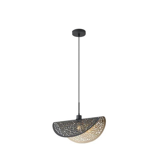 [144-23017] LÁMPARA DE TECHO COLGANTE DE METAL 1xE27 MÁX. 15W Ø450mm MÁX. 15W NEGRO-ORO ARTE ILLUMINA GALILEA