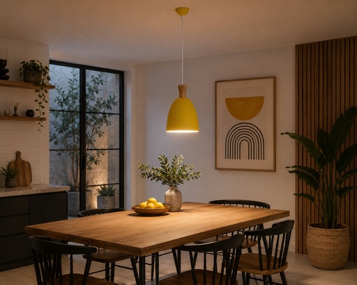 LÁMPARA DE TECHO COLGANTE METAL 1xE27 MAX 15W 230x320mm  ARTE ILLUMINA SIMPLO