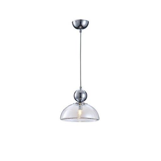 [144-28522] LÁMPARA COLGANTE CRISTAL PERLADO  G9 MAX 7W 230x1260mm CROMO ARTE ILLUMINA CLEAR
