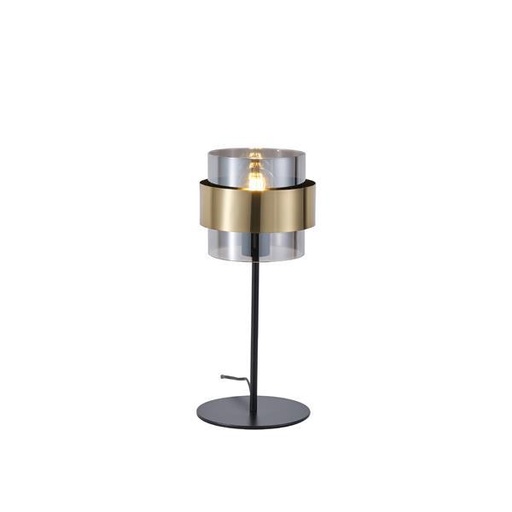 [144-28543] LÁMPARA DE MESA APLIQUES DE ILUMINACIÓN 1xE27 MAX 15W 180x415mm NEGRO-DORADO ARTE ILLUMINA RELIAC