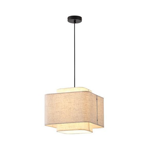 [144-33060] LÁMPARA DE TECHO COLGANTE DE TELA 1xΕ27 MÁX. 15W Ø320x1090mm BEIGE ARTE ILLUMINA МUSA