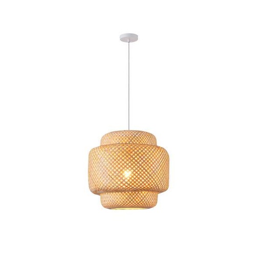 [144-33085] LÁMPARA DE TECHO COLGANTE BAMBÚ 1xE27 MÁX. 15W 400x400x1280mm ARTE ILLUMINA AVRA
