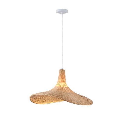[144-33092] LÁMPARA DE TECHO  COLGANTE BAMBÚ 1xE27 MAX 40W 520x435x270mm ARTE ILLUMINA VISOR
