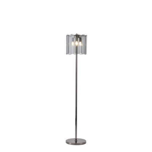 [144-40023] LÁMPARA DE PIE METAL-VIDRIO 3xE14 MAX 8W Ø300x1600mm NEGRO ARTE ILLUMINA MIRA