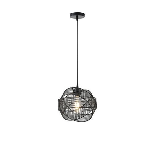 [144-46013] LÁMPARA DE TECHO COLGANTE DE METAL  1xΕ27 MAX15W 450x450x1340mm NEGRO ARTE ILLUMINA OGGI