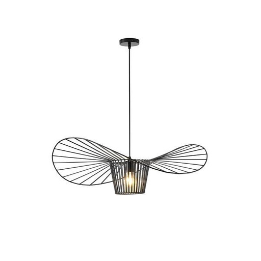 [144-46020] LÁMPARA DE TECHO COLGANTE DE METAL 1xΕ27 MAX15W 800x800x1270mm NEGRO ARTE ILLUMINA CAP