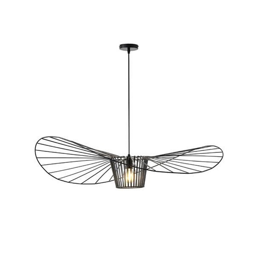[144-46021] LÁMPARA DE TECHO COLGANTE METAL 1xE27 MAX 15W Ø1000x1270mm NEGRO ARTE ILLUMINA CAP