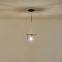 [144-46024] LÁMPARA COLGANTE DE METAL 1xE27 MÁX. 15W 175x175x1240mm NEGRO ARTE ILLUMINA BRAWCK