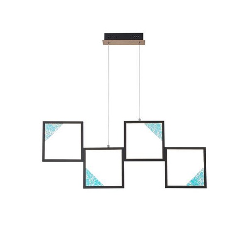 [144-46062] LÁMPARA DE TECHO ALUMINIO LED 36W 850lm 3000K 820x16x1340mm NEGRO ARTE ILLUMINA SQUARE