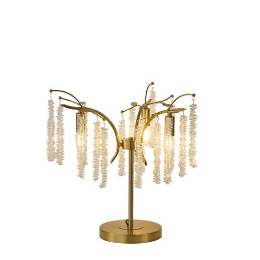 [144-47007] LÁMPARA DE MESA APARATOS DE ILUMINACIÓN METAL CRISTAL TRANSPARENTE 3xE27 MAZ 15W 500x500mm ARTE ILLUMINA DYNASTY