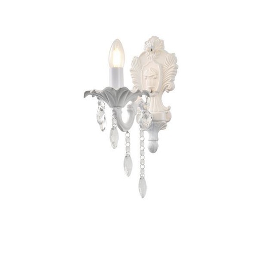 [144-47009] APLIQUE DE PARED ALUMINIO 2xE14 MAX 8W 350x140mm CRISTAL TRANSPARENTE ARTE ILLUMINA JEWEL