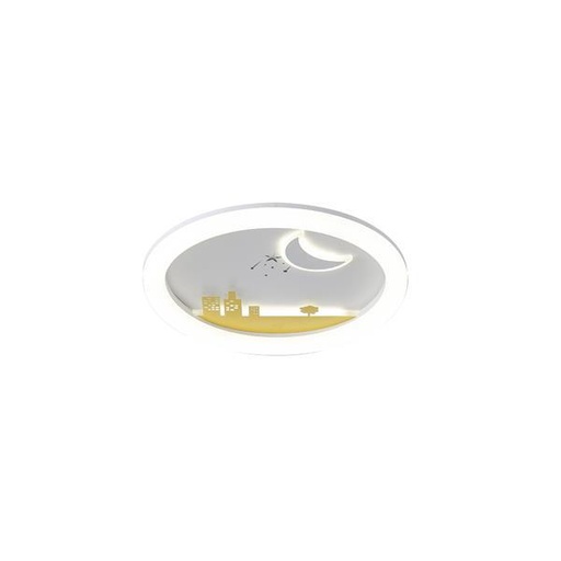 [144-51040] PLAFÓN DE TECHO PLÁSTICO LED 60W 5940lm 3CCT(3000-4000-6000K) Ø480mm BLANCO-AMARILLO ARTE ILLUMINA ALEGRE