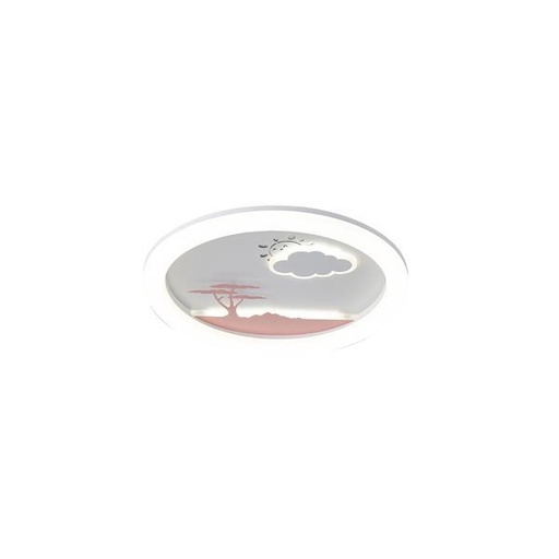 [144-51041] PLAFÓN DE TECHO LED 60W Ø50 3CCT(3000-4000-6000K) 480x65mm BLANCO-ROSA ARTE ILLUMINA ALEGRE