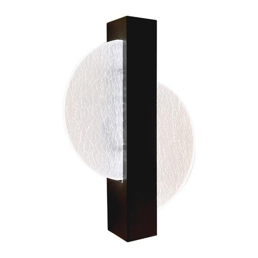 [144-52009] APLIQUE DE PARED ACRÍLICO 6W 312lm 3000K 195×45mm NEGRO ARTE ILLUMINA ERATO