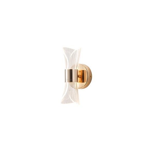 [144-58012] APLIQUE DE PARED ACRÍLICO CON MOTIVO DE LÍNEAS 8W 3000K 720lm 520×360mm ORO FRANCÉS ARTE ILLUMINA TELA