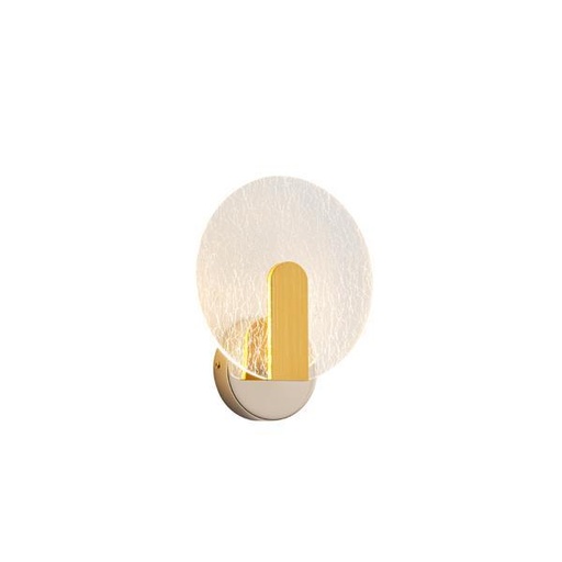 [144-58014] APLIQUE DE PARED ACRÍLICO 8W 3000K 720lm 520x440mm ORO ARTE ILLUMINA VOLET