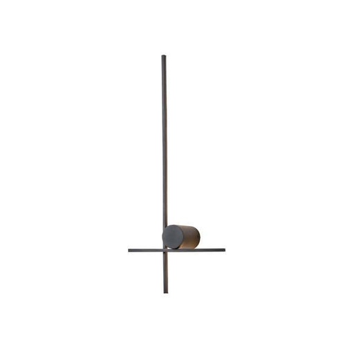 [144-58023] APLIQUE DE PARED METAL LED 12W 1200lm 3000K 600x200x60mm NEGRO ARTE ILLUMINA CLIO