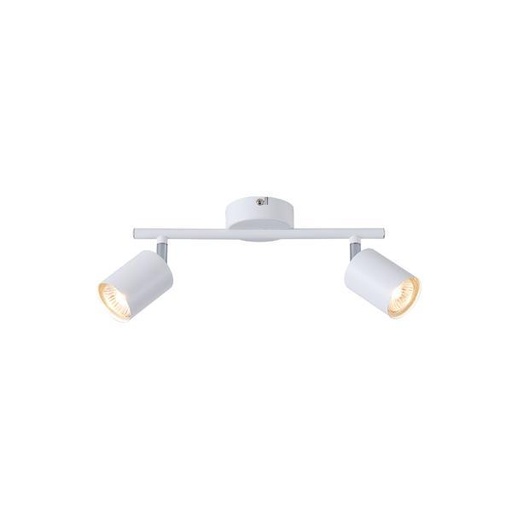 [145-25227] FOCO 2 LUCES METALIZADO 2xGU10 MÁX. 7W 300x80x155mm BLANCO ARTE ILLUMINA OLYMP