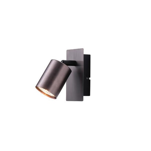 [145-25265] FOCO ALUMINIO GRIS 1xGU10 MÁX. 7W 120x80x120mm ARTE ILLUMINA LUXY