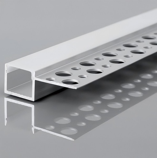 [145-70957] PERFIL DE ALUMINIO EMPOTRADO PARA PLACA DE YESO 2000x15,3x12,5 PLUS