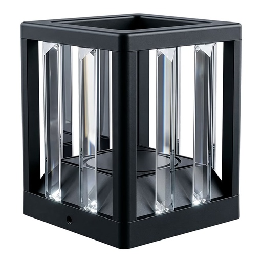 [145-20654] LUMINARIA SUELO DE ALUMINIO 16W 230Lm 3000K 150x150x190mm IP54 NEGRO ARTE ILLUMINA