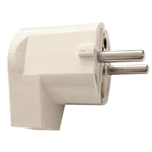 [147-10042] ENCHUFE MACHO TOMA LATERAL, BLANCO, 16A 250V EUROLAMP