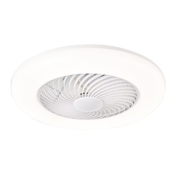 PLAFÓN DECORATIVO CON VENTILADOR MOTOR DC 15W BLANCO Ø550mm, CON LED 3CCT 50W EUROLAMP