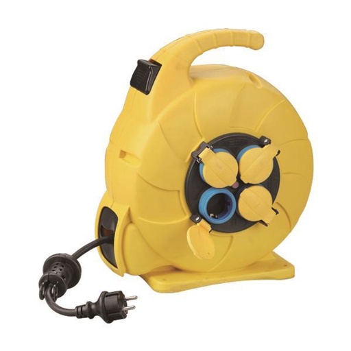 [147-47200] ENROLLADOR DE CABLE IP44 3x1,5mm 15m, RETRÁCTIL, CON PROTECCIÓN CONTRA SOBRECALENTAMIENTO