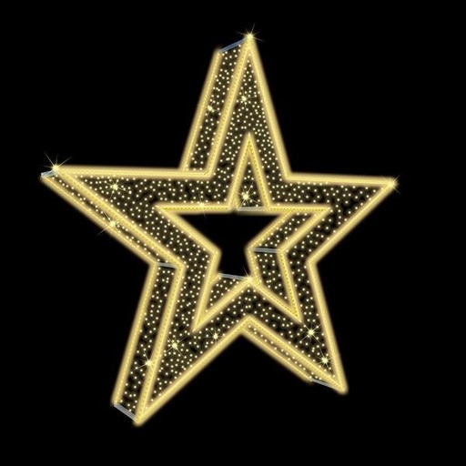 [600-23533] DISEÑO PROFESIONAL, ESTRELLA 3D, 230V, LED BLANCO CÁLIDO MANGUERA LUMINOSA, LED BLANCO CÁLIDO, 200X200X20CM, IP65