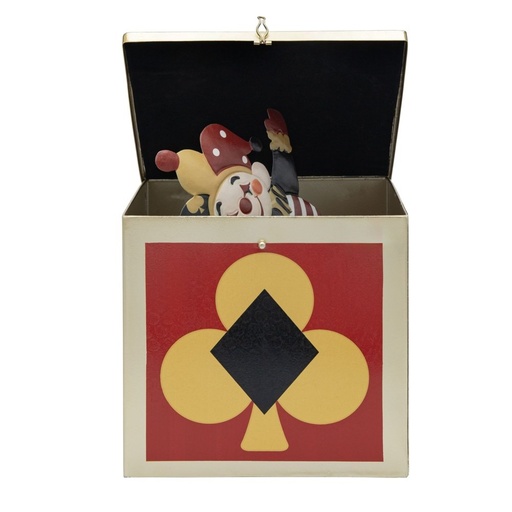 [600-48287] METAL PAYASO EN METAL CAJA, 20X20X20CM