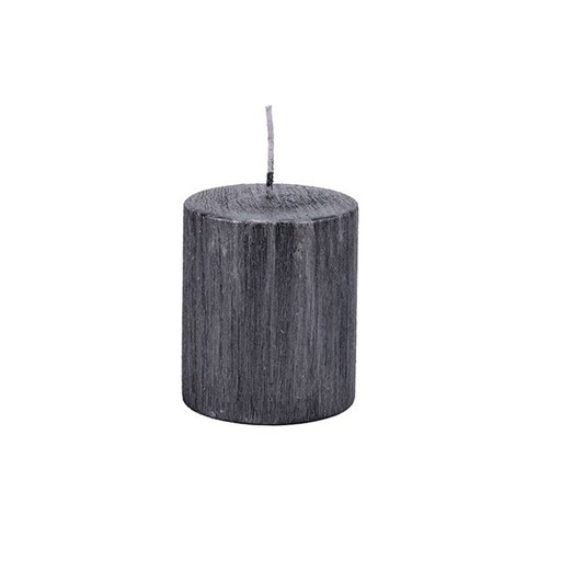 [819-01986] VELA CILÍNDRICA NEGRO PERLA 7X8CM