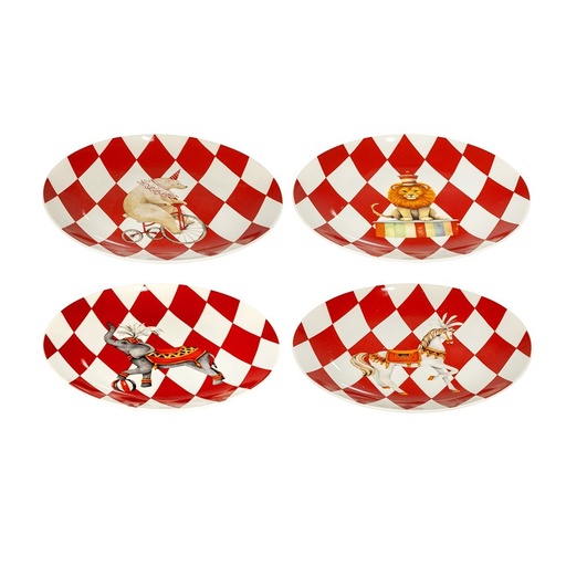 [600-49665] JUEGO DE 4 CIRCO PLATOS CON 4 FIGURAS, 20.30∅